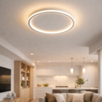 Frosted Glass Round Ceiling Lamp – Scandinavian Minimalist Soft Ambient Light