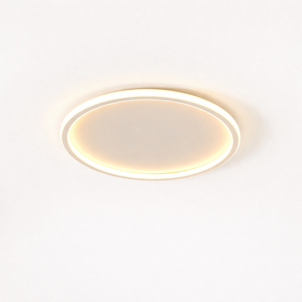Frosted Glass Round Ceiling Lamp – Scandinavian Minimalist Soft Ambient Light