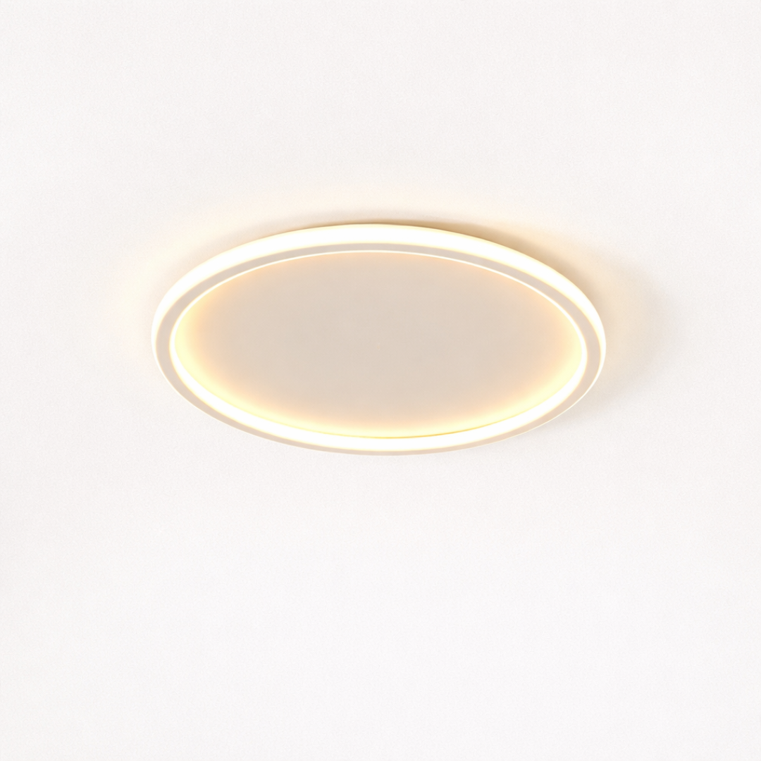 Frosted Glass Round Ceiling Lamp – Scandinavian Minimalist Soft Ambient Light