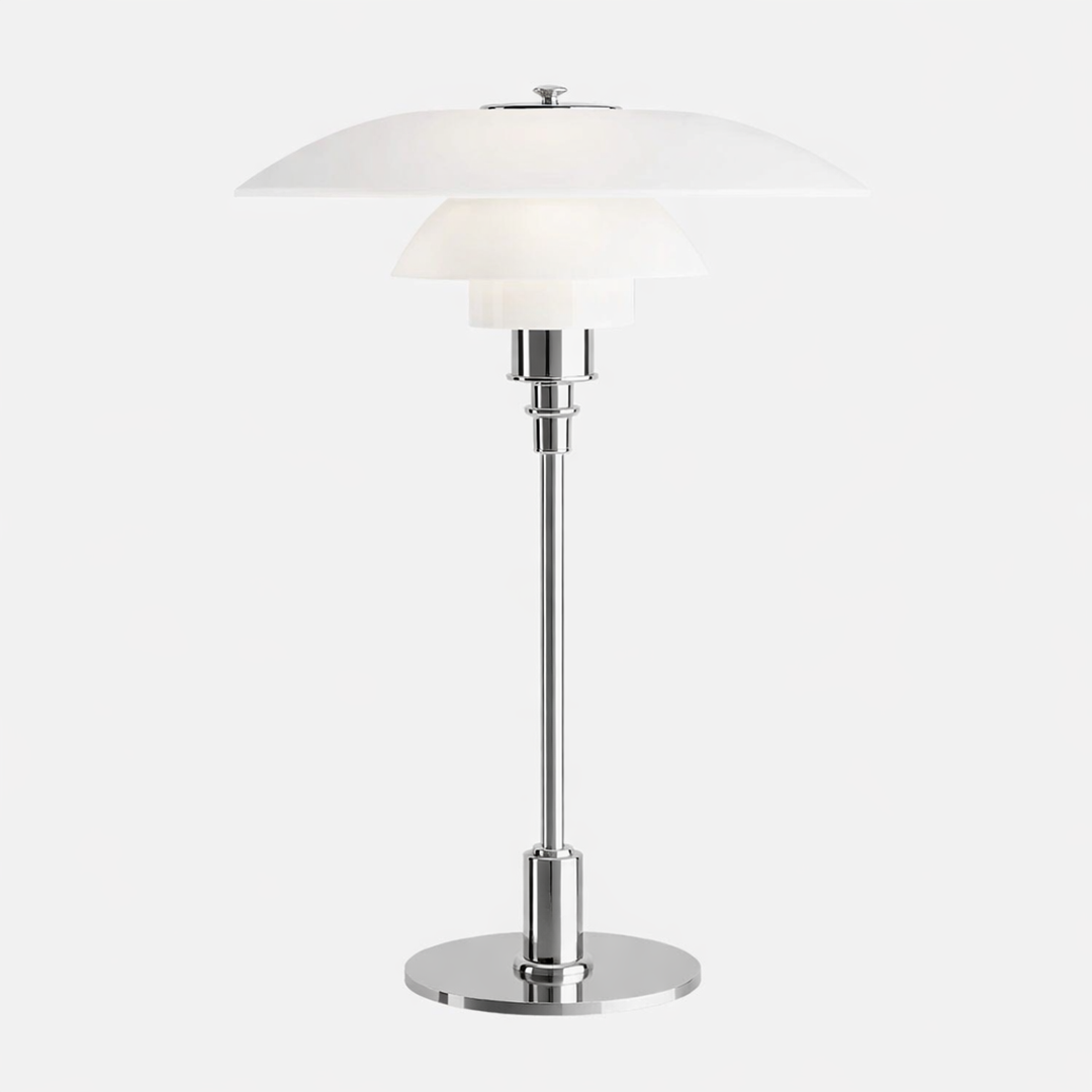 Matte Metal Table Lamp – Danish Scandinavian Sculptural Design