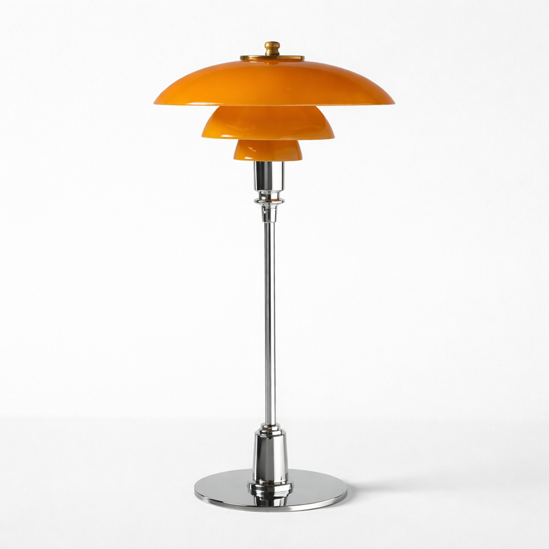Matte Metal Table Lamp – Danish Scandinavian Sculptural Design