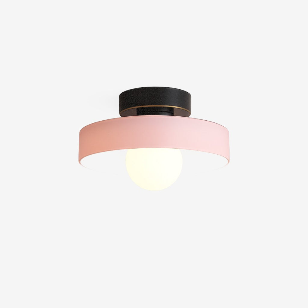 Metal Ceiling Lamp – French Bauhaus Modernist Geometric Design