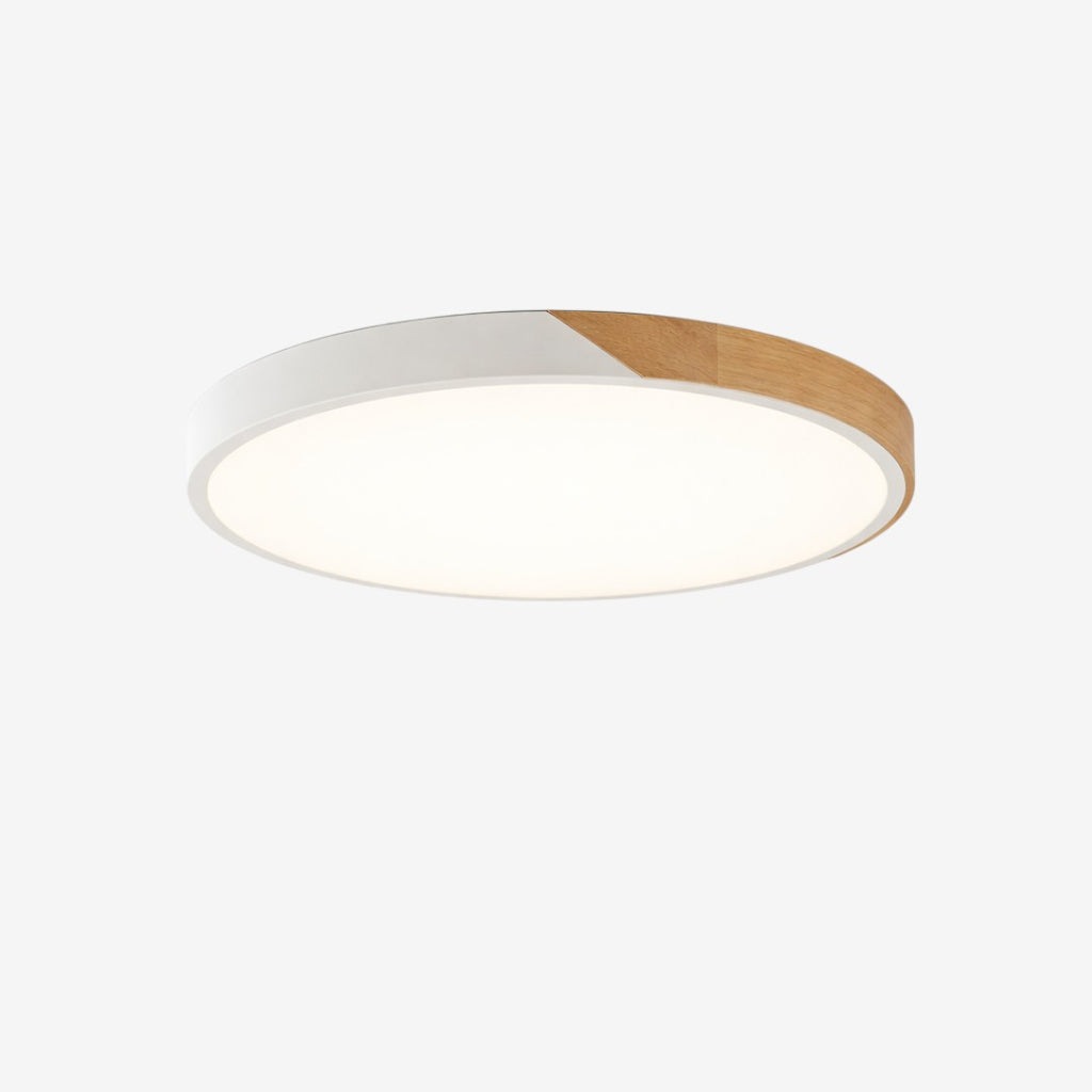 Wood Ceiling Lamp – Scandinavian Minimalist Natural Finish Design