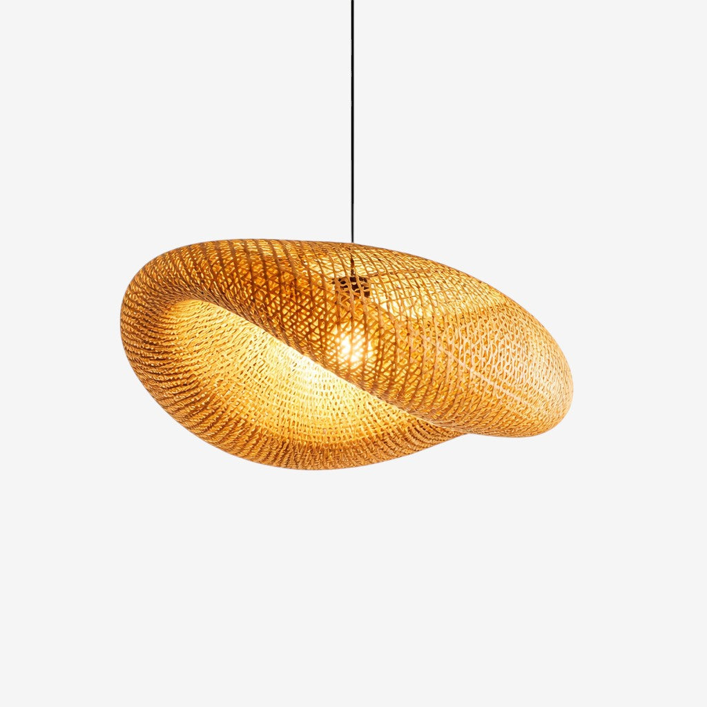 Natural Bamboo Pendant Lamp – Handwoven Texture With Sculptural Organic Form