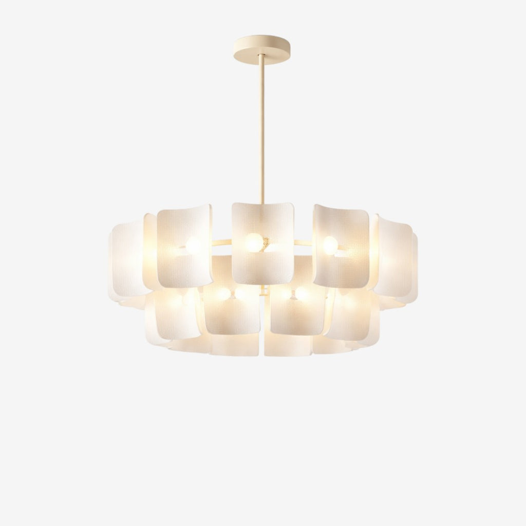 Glass Chandelier – Wabi Sabi Sculptural Layered Artistic Design
