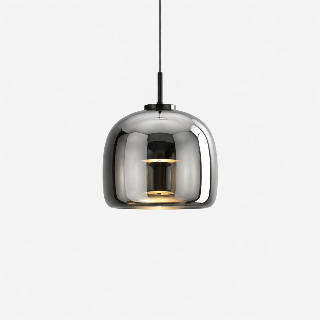 Gold Tinted Glass Pendant Lamp – Modern Elegant Sculptural Design