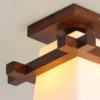 Japanese Wooden Square Ceiling Light