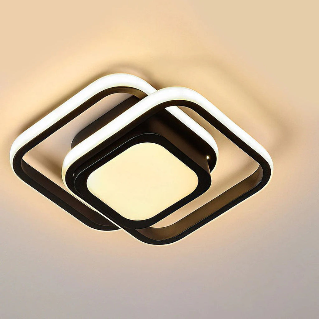 Contemporary Double Ring Ceiling Light