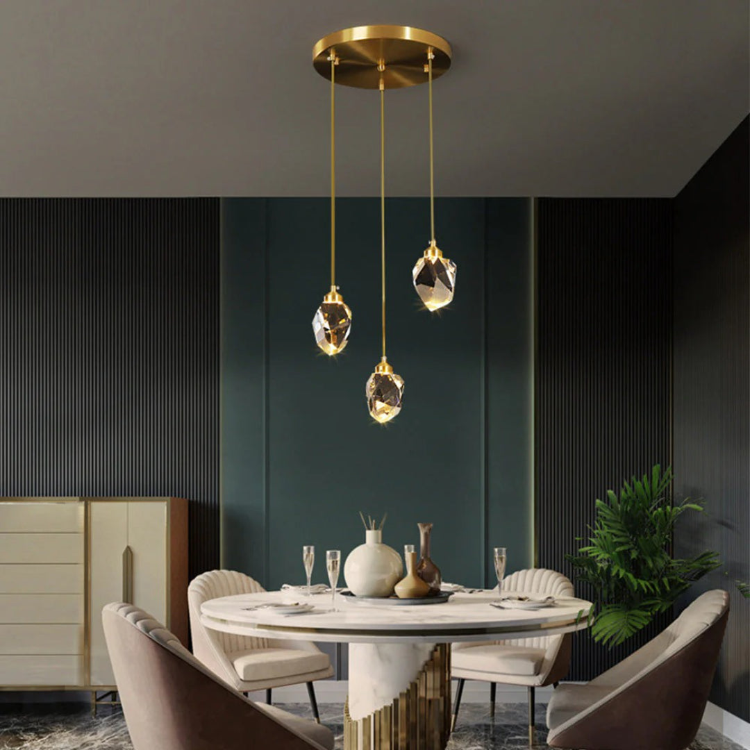 Crystal Brass Pendant Light