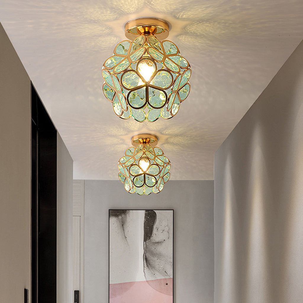 Green Glass Retro Pendant Lamp – Lismeno Vintage Style