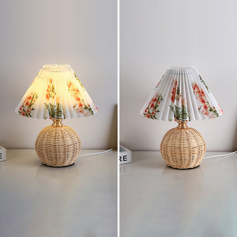 Nordic Rattan Table Lamp