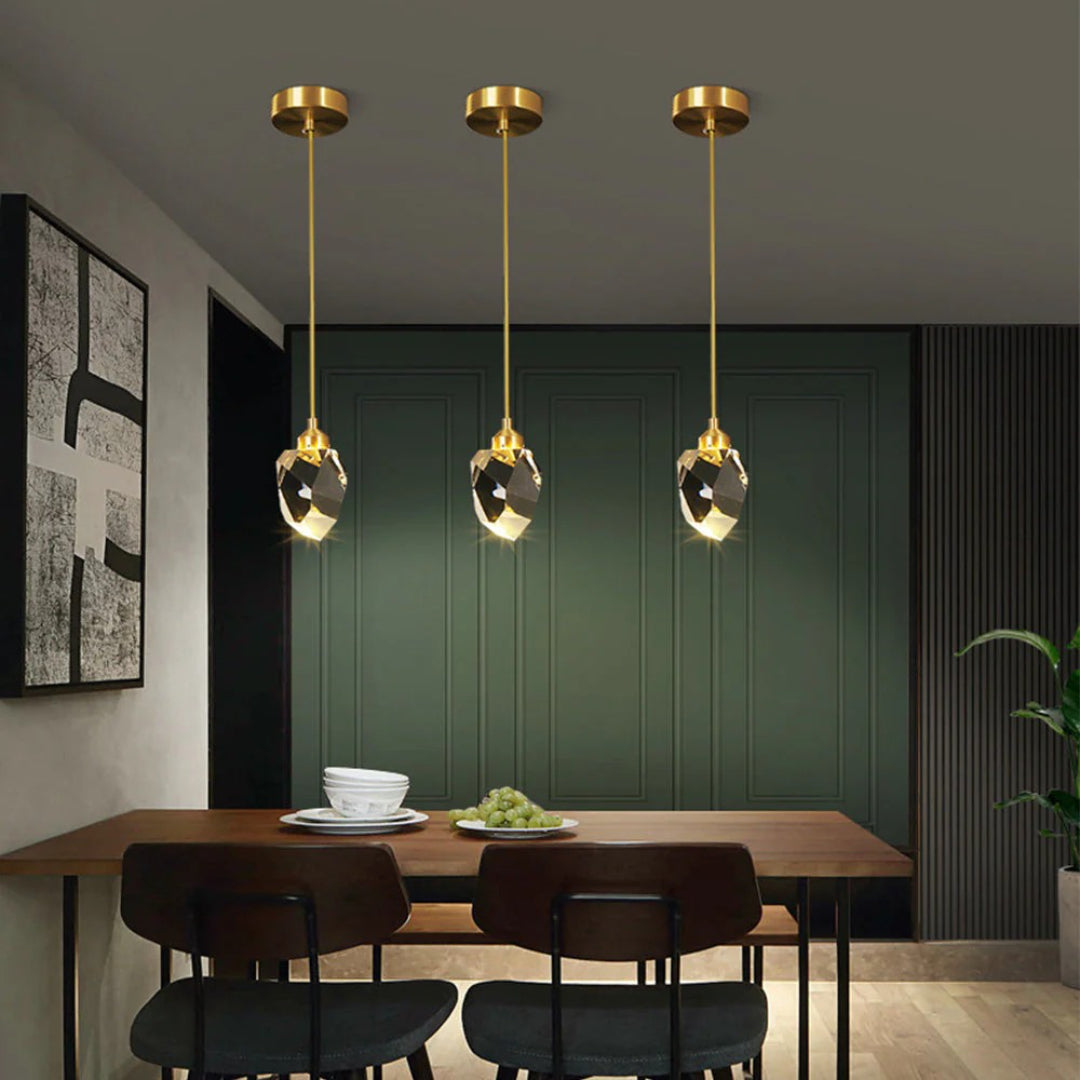 Crystal Brass Pendant Light
