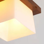 Japanese Wooden Square Ceiling Light