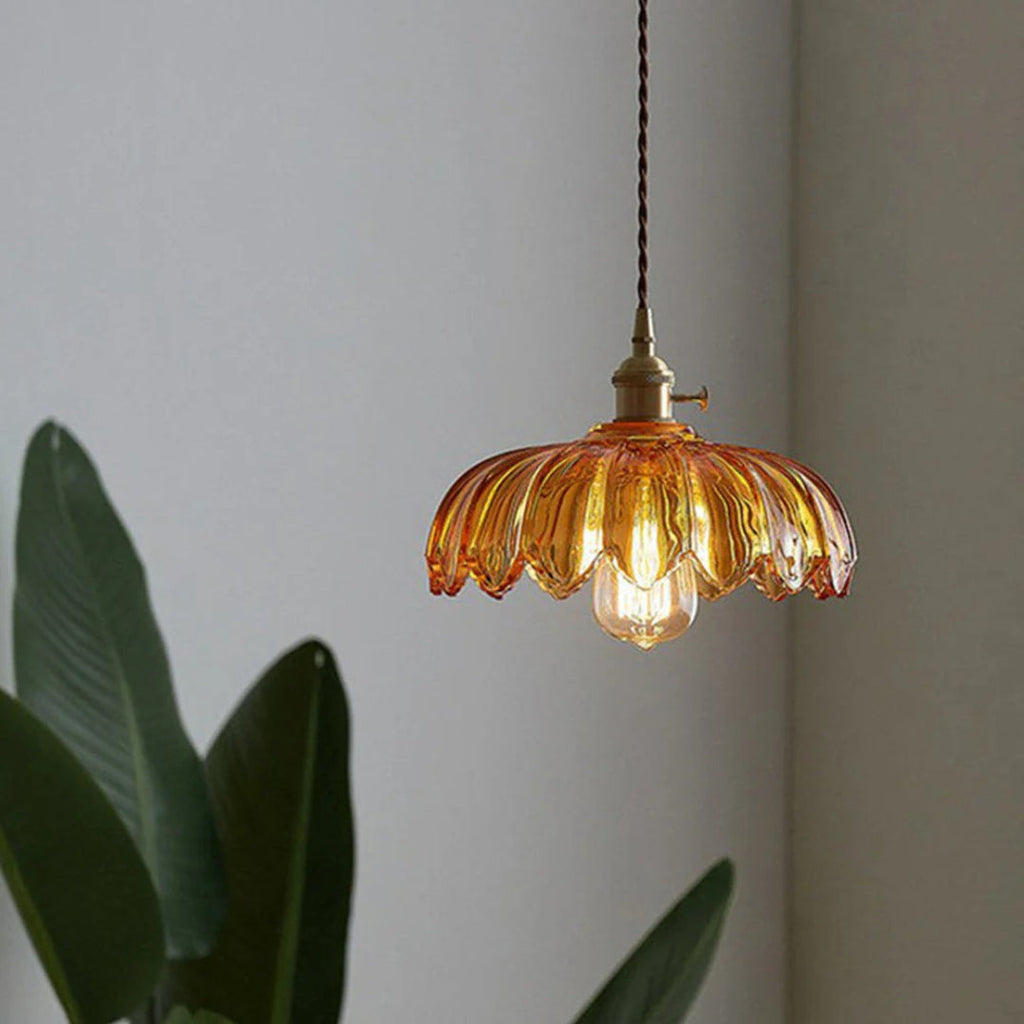 Retro Floral Pendant Light