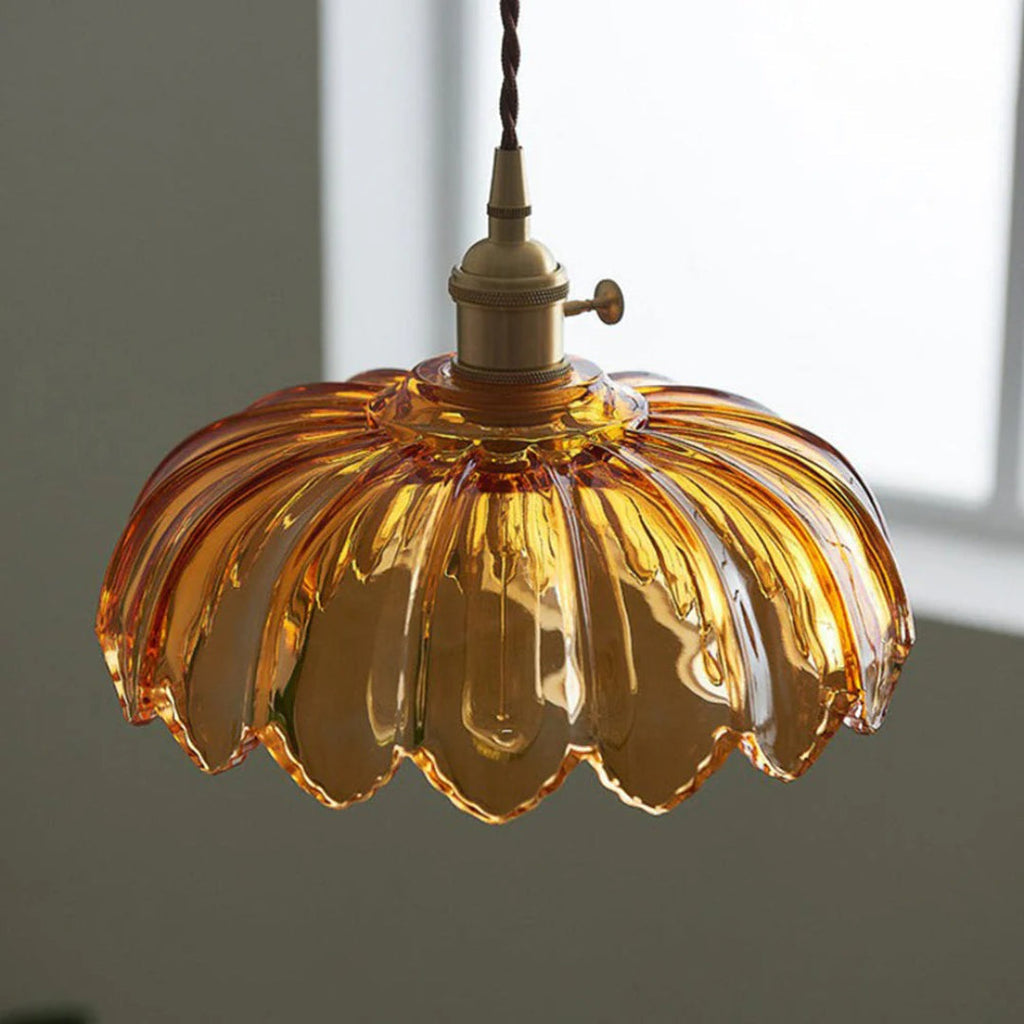 Retro Floral Pendant Light