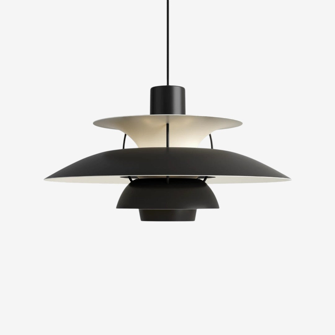 Layered Pendant Lamp – Danish Scandinavian Tiered Shade Design