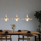 Vintage Floral Glass Pendant Light
