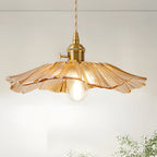 Flower Shaped Glass Pendant Lamp – Sculptural Romantic Warm Glow Design