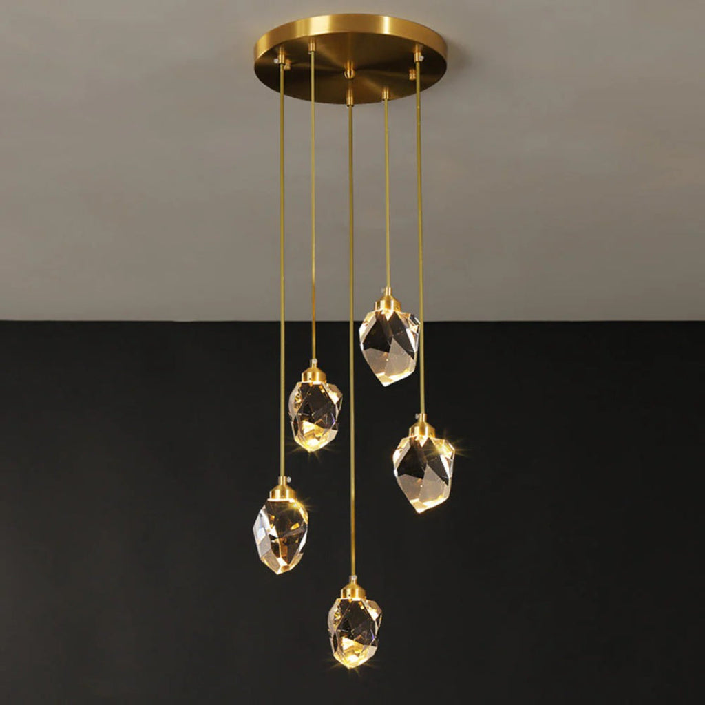 Crystal Brass Pendant Light