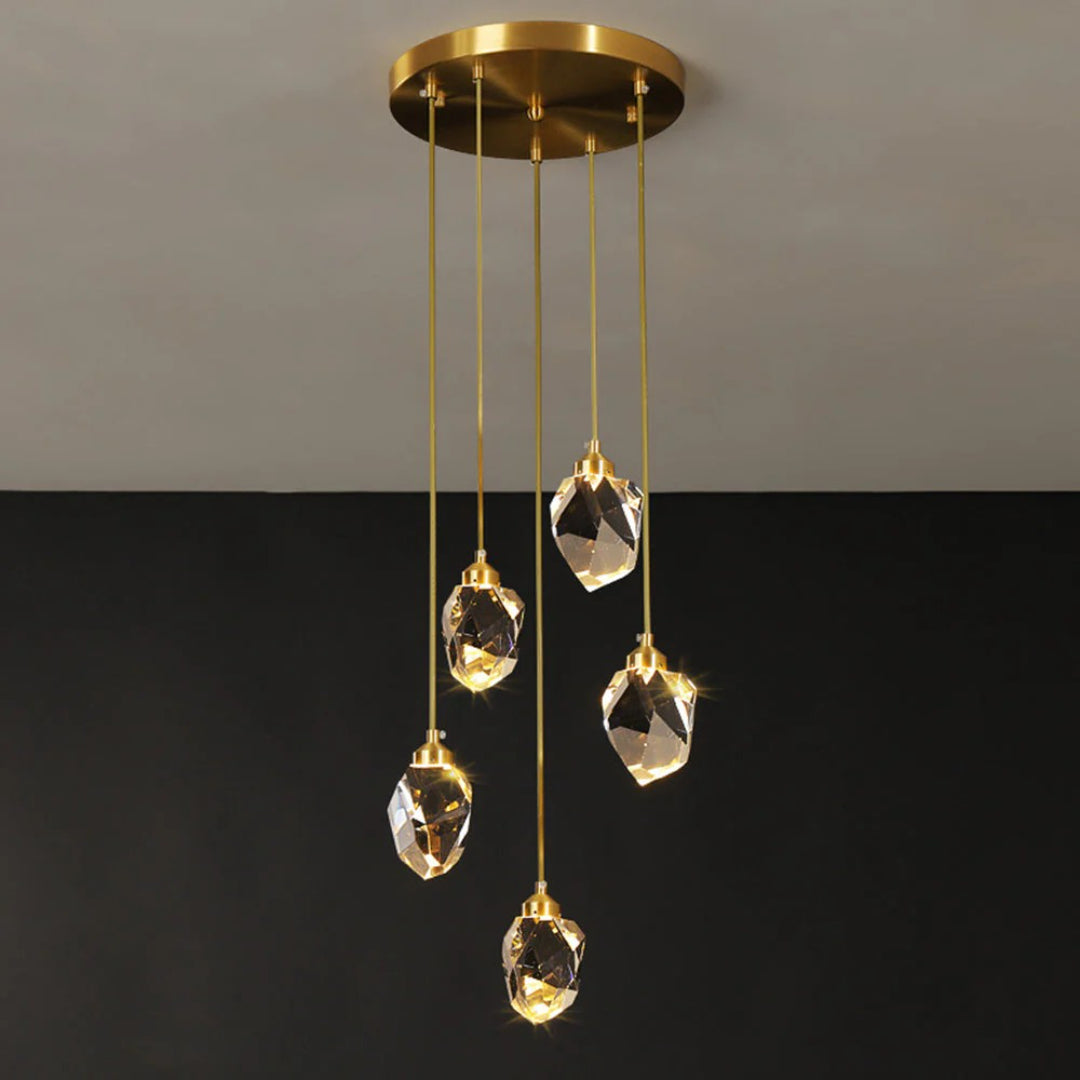 Crystal Brass Pendant Light