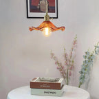 Vintage Floral Glass Pendant Light
