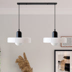 Double Glass Pendant Lamp – Retro Inspired Modern Dining Table Design