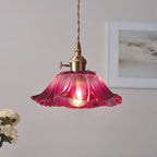 Flower Shaped Glass Pendant Lamp – Sculptural Romantic Warm Glow Design