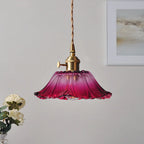 Flower Shaped Glass Pendant Lamp – Sculptural Romantic Warm Glow Design