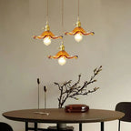 Vintage Floral Glass Pendant Light