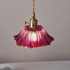 Flower Shaped Glass Pendant Lamp – Sculptural Romantic Warm Glow Design