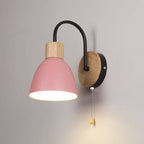 Nordic Wooden Dome Wall Lamp