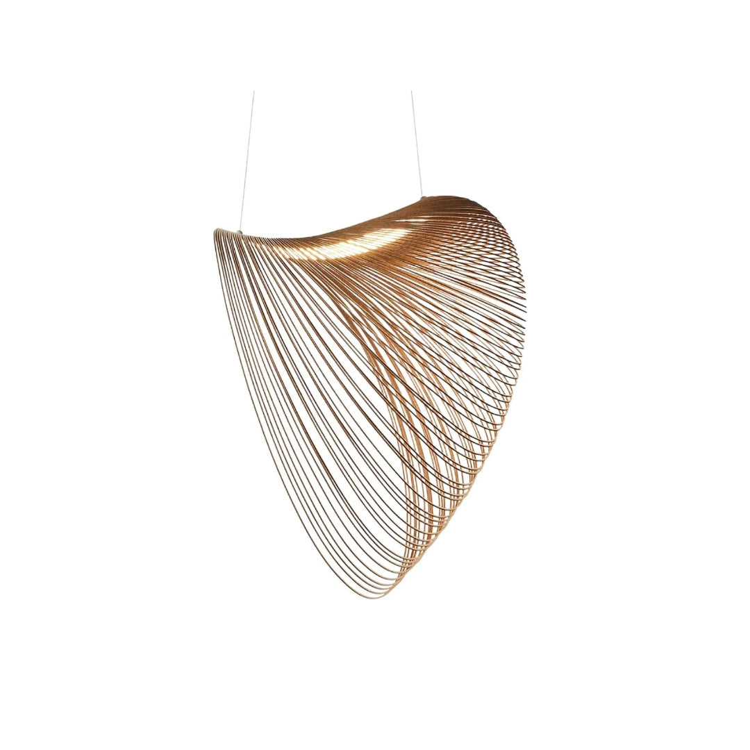 Minimalist Curved Wooden Pendant Light