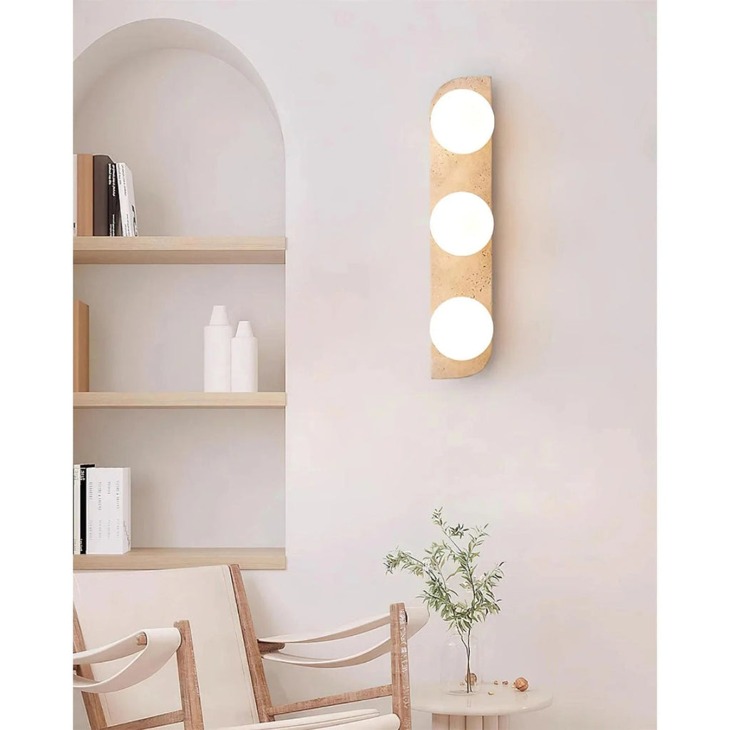 Round Stone Wall Light