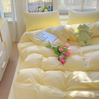 Soft Washed Duvet Cover Set Minimalist Bedding Collection Modern Bedroom Linen Set