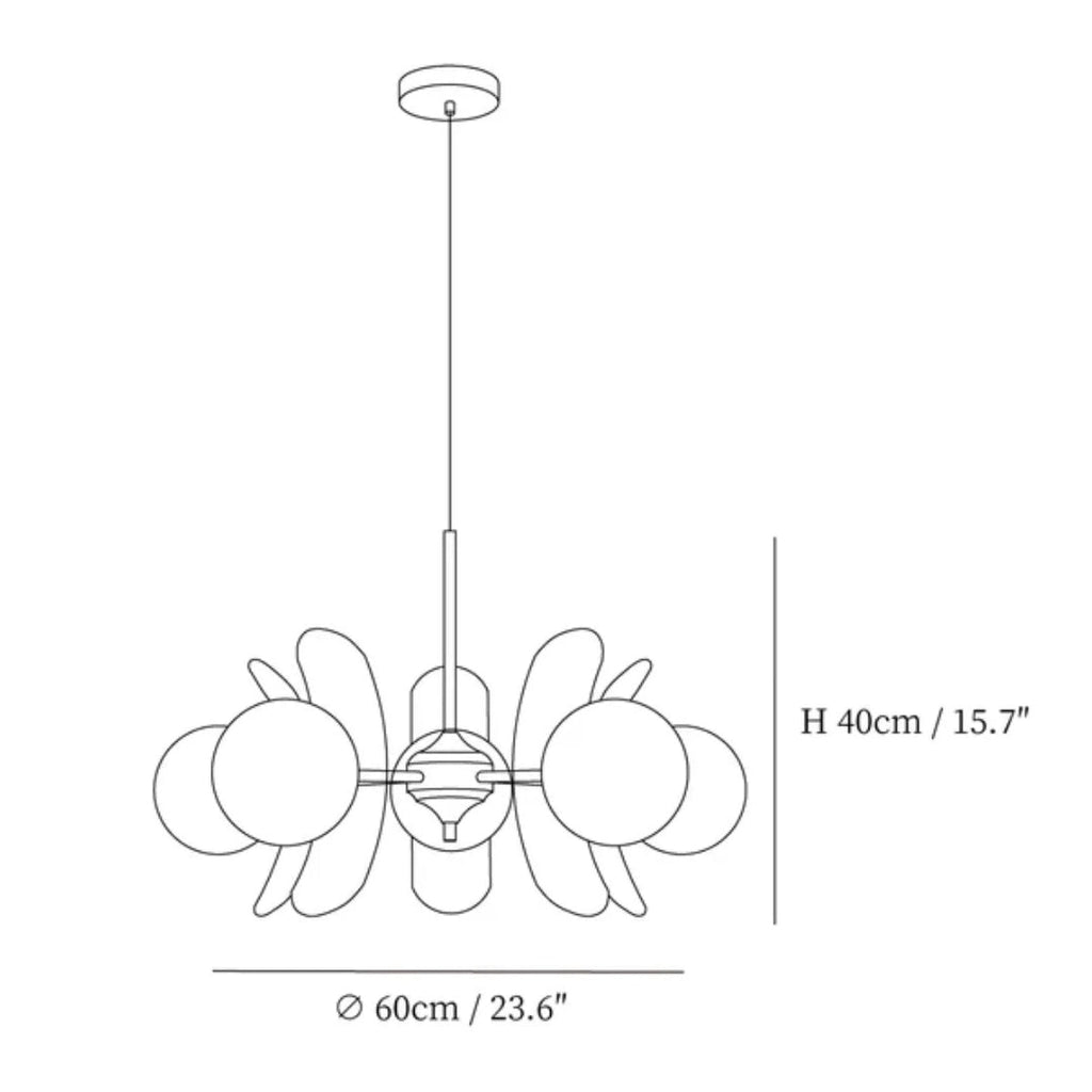 Mid-Century Glass Pendant Light