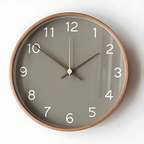 Modern Wooden Wall Clock Minimalist Silent Quartz Timepiece Contemporary Home Decor Clock