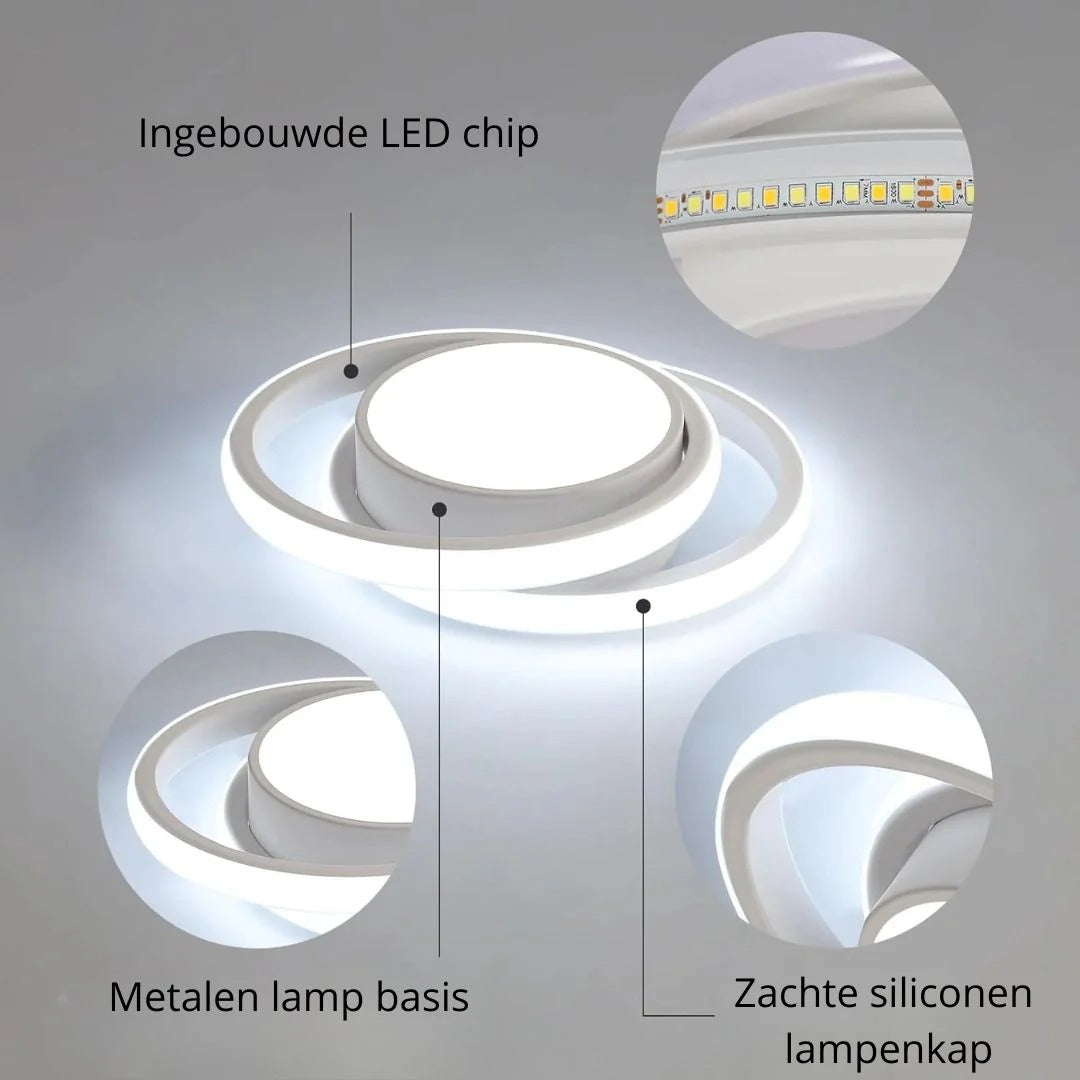 Contemporary Double Ring Ceiling Light