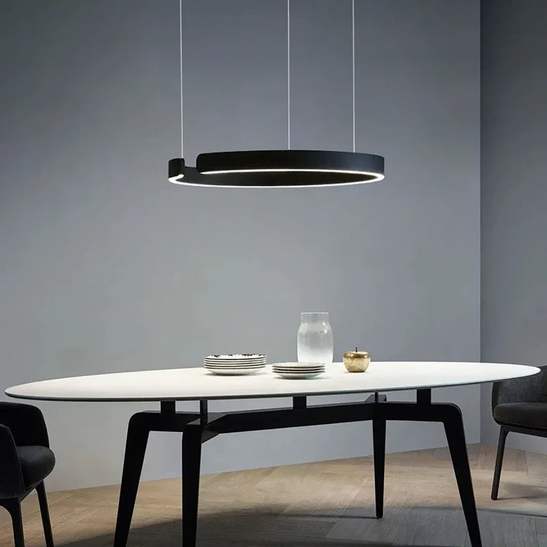Circular Ring Pendant Lamp – Modern Minimalist LED Suspension Design