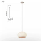 Japandi Ribbed Wood Pendant Light