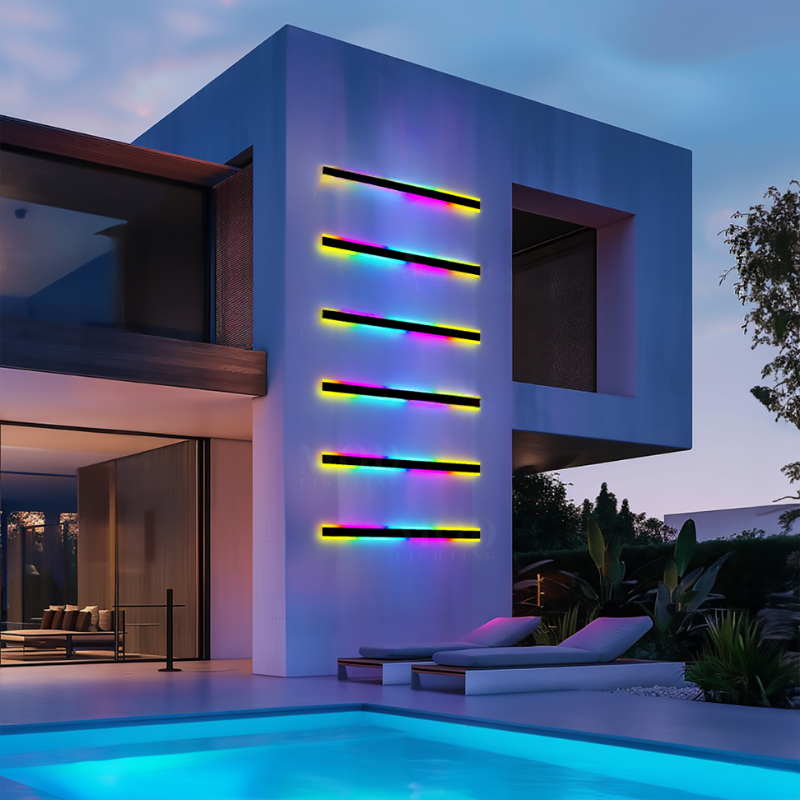 Minimalist RGB Outdoor Wall Light