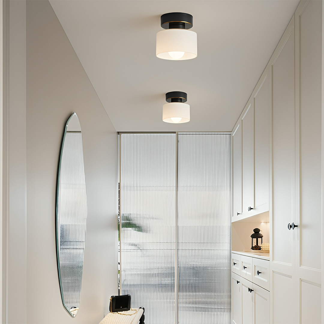Glass Ceiling Spotlight – Creative Bauhaus Accent Design With Metal Finish