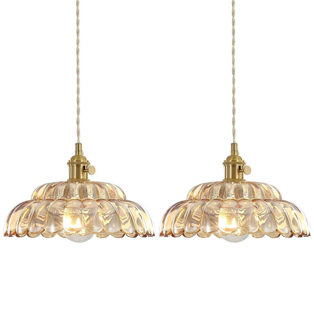 Floral Glass Pendant Light