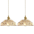 Floral Glass Pendant Light