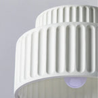Minimalist Ribbed Ceramic Ceiling Light