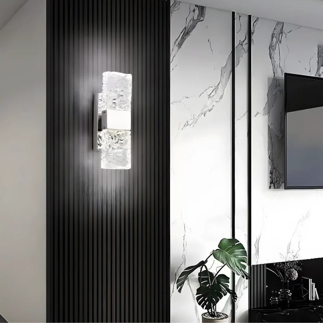 Contemporary Crystal Glass Wall Light