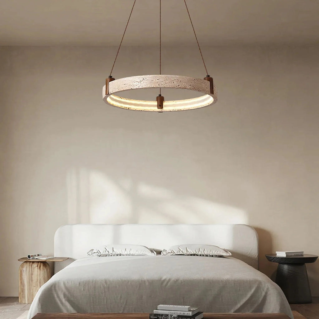Stone Ring Pendant Light