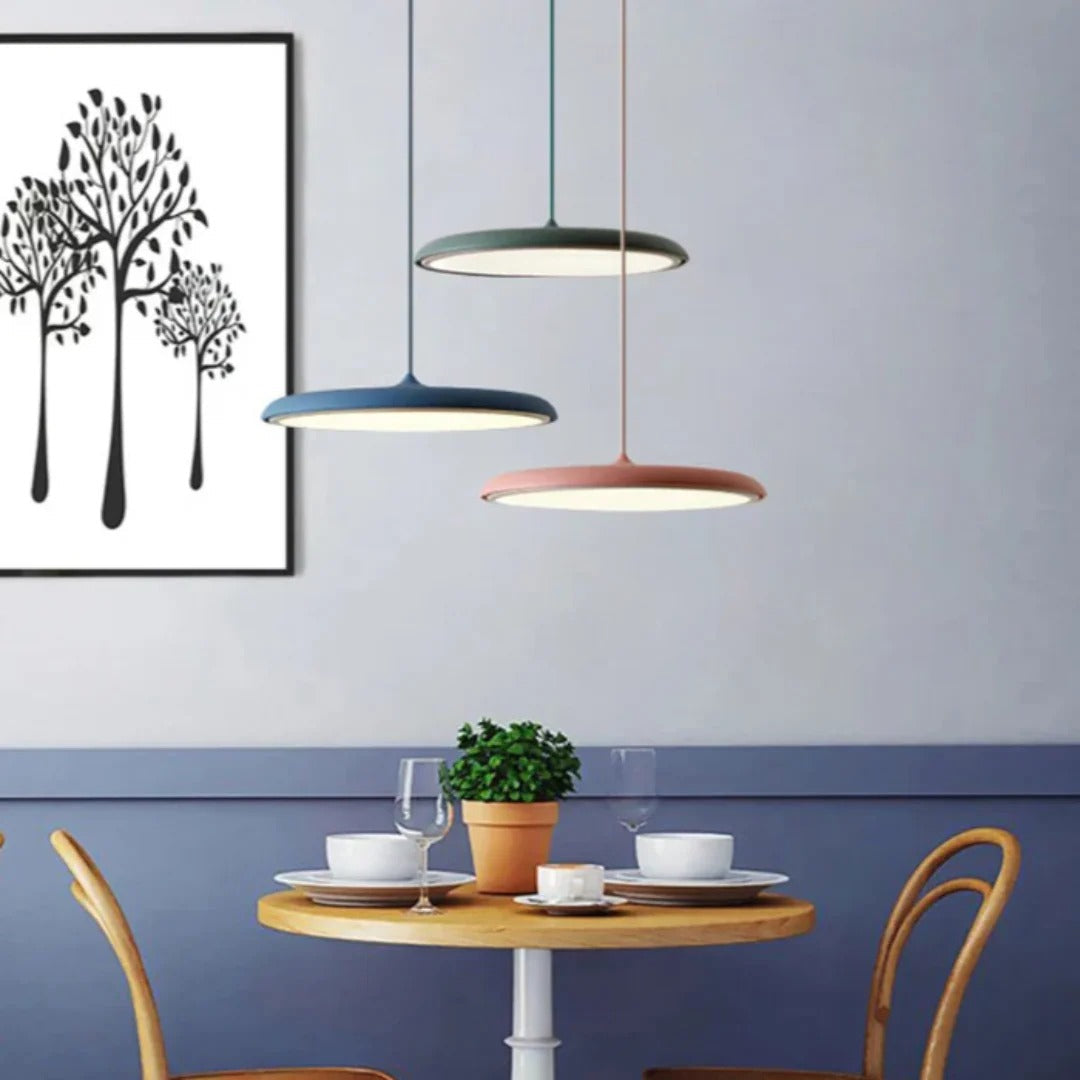 Minimalist Round Metal Pendant Light
