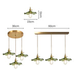 Vintage Floral Glass Pendant Light