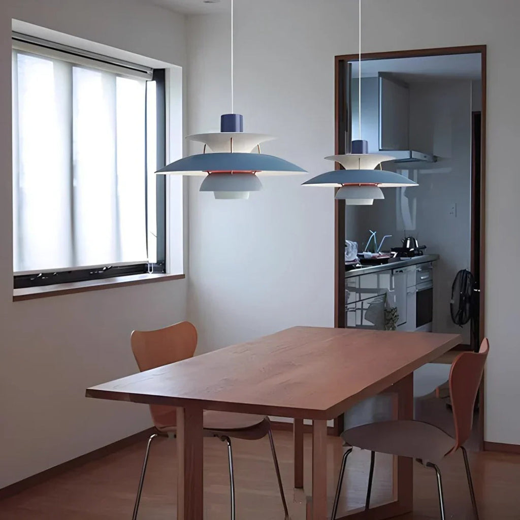 Contemporary Layered Metal Pendant Light