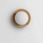 Wooden Round Wall Light